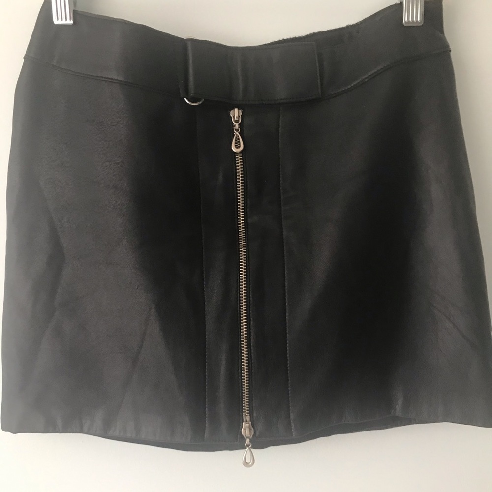 Jane Doe leather black skirt mini size4